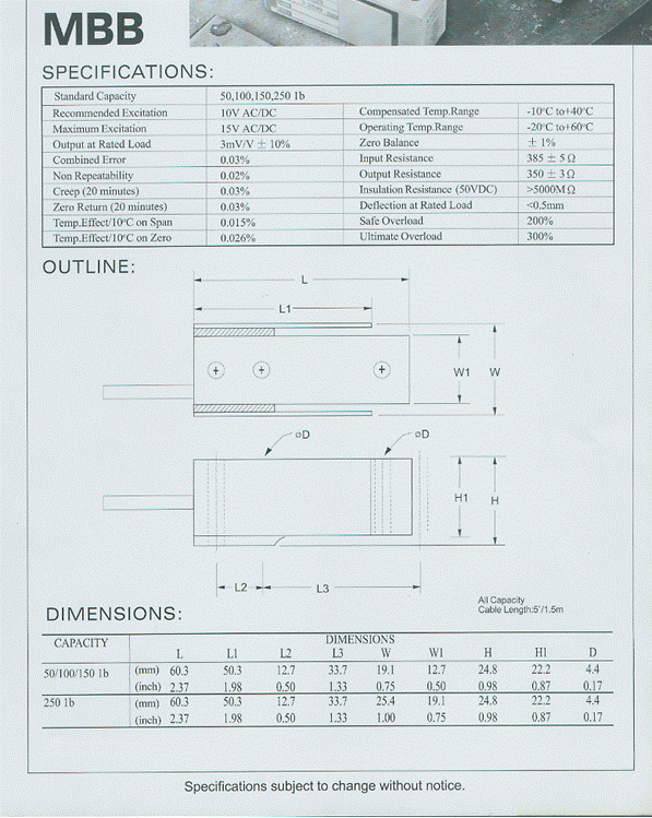 雙剪切梁G-MBB-250LB